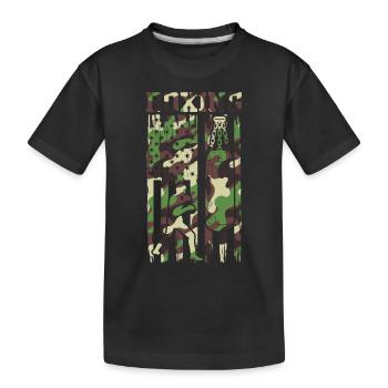 Camouflage Boxing America Flag Martial Arts Boxing - Kids' Premium Organic T-Shirt - black - Front