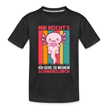 Cross-toothed newt - I've had enough I'm going to my Sc - Kids' Premium Organic T-Shirt - black - Front