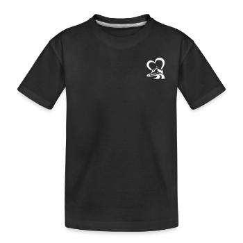 Mountain Hiking Outdoor Trekking Mountain Heart - Kids' Premium Organic T-Shirt - black - Front