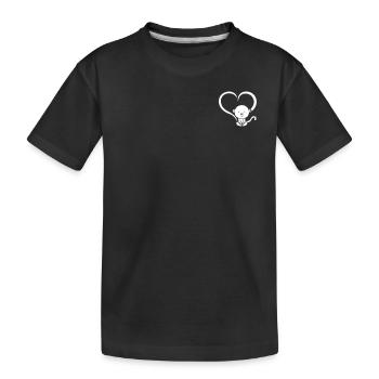 Mignon singe bébé orang-outan - Cœur de singe - T-shirt bio Premium Enfant - noir - Devant