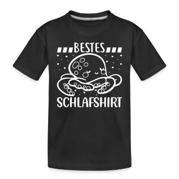 Tintenfisch Oktopus Kopffüßler - Bestes Schlafshir - Kinder Premium Bio T-Shirt - Schwarz - Vorne