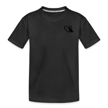 Dog With Heart Dog Puppy Dog Lover Dog Owner - Cut - Kinder Premium Bio T-Shirt - Schwarz - Vorne