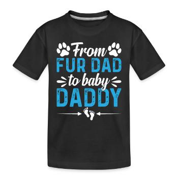New Dad Dog Daddy To Be Pet Dog Daddy - From Fur D - Kinder Premium Bio T-Shirt - Schwarz - Vorne
