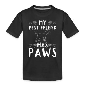 Cute Dog Lover Pet Dog Owner - My Best Friend Has - Kinder Premium Bio T-Shirt - Schwarz - Vorne