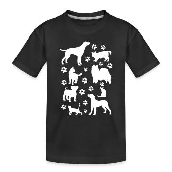 Dog Paws Cat Lover Dog Lover - Cute Cats and Dogs - Kinder Premium Bio T-Shirt - Schwarz - Vorne