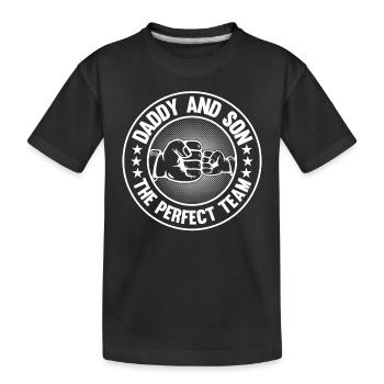 Daddy And Son The Perfect Team - Daddy Father's Da - Kids' Premium Organic T-Shirt - black - Front
