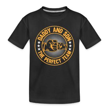 Daddy Father's Day - Daddy And Son The Perfect Tea - Kids' Premium Organic T-Shirt - black - Front