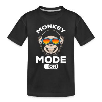 Chimpanzee Orangutan Monkey Mode On - Funny Monkey - Kinder Premium Bio T-Shirt - Schwarz - Vorne