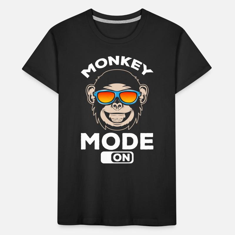 Chimpanzee Orangutan Monkey Mode On - Funny Monkey Kids' Premium Organic T-Shirt