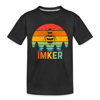 Retro Imker Honig Biene Imkerei - Honig Bienen Imk - Kinder Premium Bio T-Shirt - Schwarz - Vorne