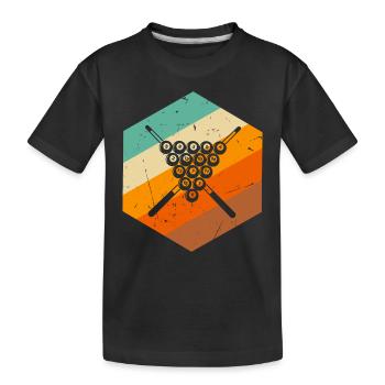 Retro Billiard 8-Ball Pool Billiard Retro Billiard - Kinder Premium Bio T-Shirt - Schwarz - Vorne