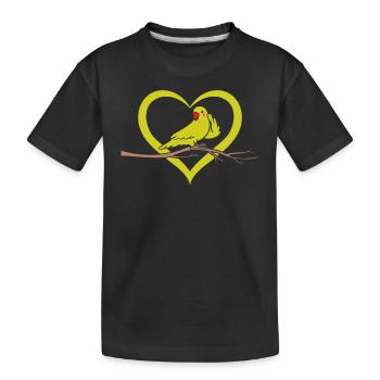 Cockatiel Bird Lover - Cute Parrot Bird - Kids' Premium Organic T-Shirt - black - Front