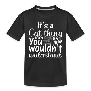C’est une chose de chat que vous ne comprendriez pas - Cat Paw - T-shirt bio Premium Enfant - noir - Devant