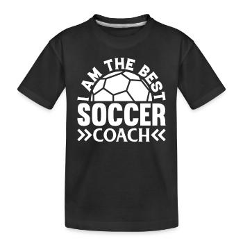 Je suis le meilleur entraîneur de football - Entraîneur de football - T-shirt bio Premium Enfant - noir - Devant