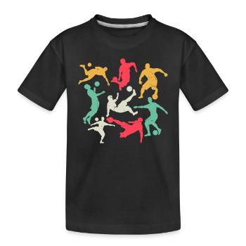 Soccer Player Soccer Game - Soccer Players - Kids' Premium Organic T-Shirt - black - Front