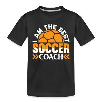 Arbitre de football Entraîneur de football - Je suis le meilleur Socc - T-shirt bio Premium Enfant - noir - Devant