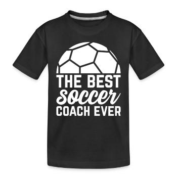 Le meilleur entraîneur de football de tous les temps - Entraîneur de football - T-shirt bio Premium Enfant - noir - Devant