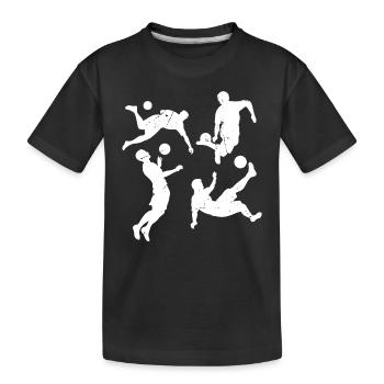 Jouer au football Jeu Sports de soccer - Joueurs de soccer - T-shirt bio Premium Enfant - noir - Devant