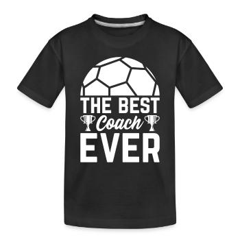 Le meilleur entraîneur de football de tous les temps - Soccer Trainer Soccer - T-shirt bio Premium Enfant - noir - Devant