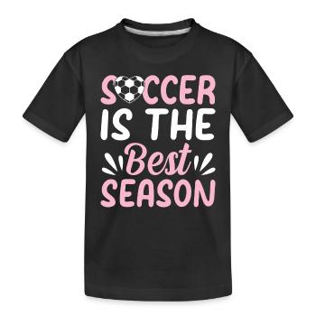 Joueur de football Amoureux du football - Le football est le meilleur se - T-shirt bio Premium Enfant - noir - Devant