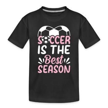 Joueur de soccer - Le football est la meilleure mer - T-shirt bio Premium Enfant - noir - Devant