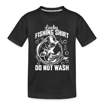 Angler Fisherman Fishing - Lucky Fishing Shirt Do - Kinder Premium Bio T-Shirt - Schwarz - Vorne