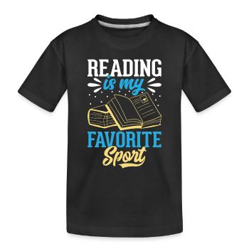 Book Reading Book Lover - Reading Is My Favorite S - Kids' Premium Organic T-Shirt - black - Front