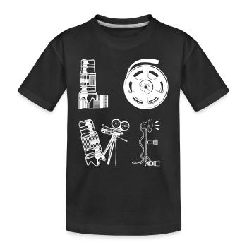 LOVE Photography LOVE Photography Camera Photograp - Kids' Premium Organic T-Shirt - black - Front