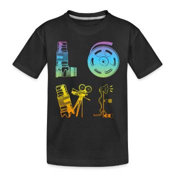 AMOUR Amateur de photographie Photographe Appareil photo Photogr - T-shirt bio Premium Enfant - noir - Devant