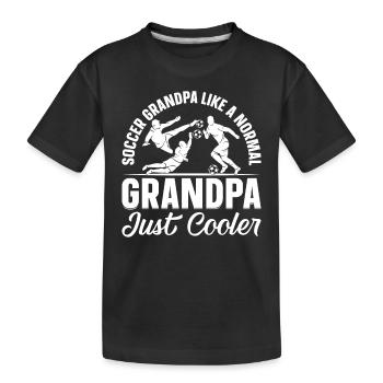 Soccer Grandpa Like A Normal Grandpa Just Cooler - Kids' Premium Organic T-Shirt - black - Front