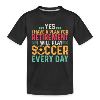 Soccer Retired Soccer Player Retirement Soccer Pla - Kinder Premium Bio T-Shirt - Schwarz - Vorne