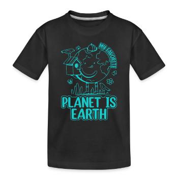 Astronomy Solar System Planets - My Favorite Plane - Kids' Premium Organic T-Shirt - black - Front