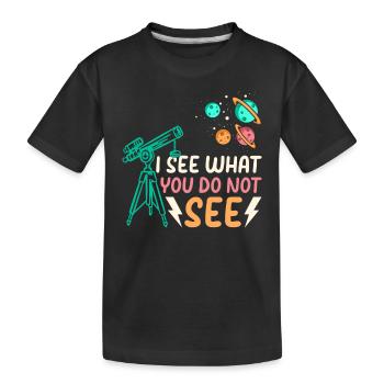 Aérospatiale Voyage spatial Astronome Solar System Branch - T-shirt bio Premium Enfant - noir - Devant