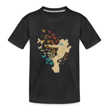 Snowboarder Papillons Snowboard Snowboarder - T-shirt bio Premium Enfant - noir - Devant