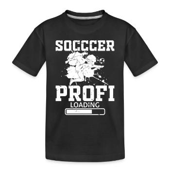 Soccer Profi Loading - Soccer Player Soccer Profi - Kinder Premium Bio T-Shirt - Schwarz - Vorne