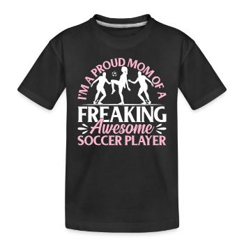Soccer Player Mom Soccer Mama - Kinder Premium Bio T-Shirt - Schwarz - Vorne