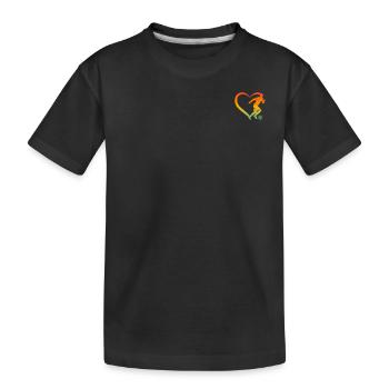 Soccer Player Soccer Heart Soccer Player - Kids' Premium Organic T-Shirt - black - Front