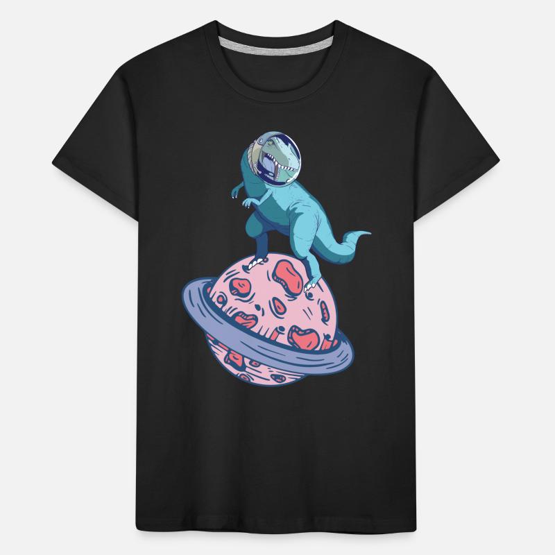 Astronaute de l’aérospatiale Dinosaure Voyage dans l’espace Dino Astronaute T-shirt bio Premium Enfant