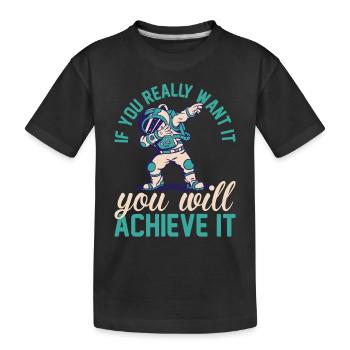 Dabbing Astronaute aérospatial Space Travel Space Branch - T-shirt bio Premium Enfant - noir - Devant
