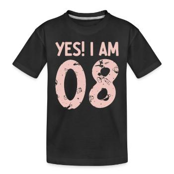 Space Astronaut Kids Birthday 8 Years Old 8th Birt - Kinder Premium Bio T-Shirt - Schwarz - Vorne