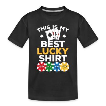 Joueur de poker - C’est ma meilleure chemise de poker chanceux - - T-shirt bio Premium Enfant - noir - Devant