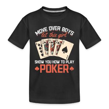 Move Over Boys Laissez cette fille vous montrer comment jouer - T-shirt bio Premium Enfant - noir - Devant