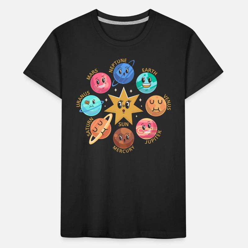 Astronomie aérospatiale - Drôle de système solaire T-shirt bio Premium Enfant