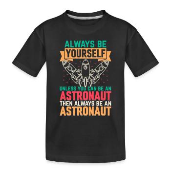 Fusée spatiale Vaisseau spatial Voyage spatial Space Astronau - T-shirt bio Premium Enfant - noir - Devant