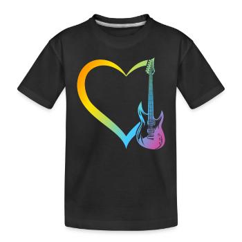Guitar Heart - Bass Guitar Heart Bass Guitarist - Kinder Premium Bio T-Shirt - Schwarz - Vorne