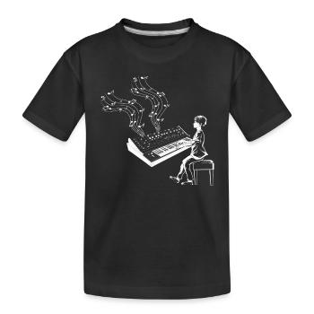 Musique de piano Piano Clavier Jouant du piano - T-shirt bio Premium Enfant - noir - Devant