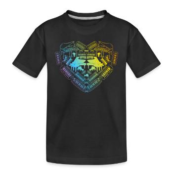 Piano Heart - Claviériste Pianiste Pi - T-shirt bio Premium Enfant - noir - Devant