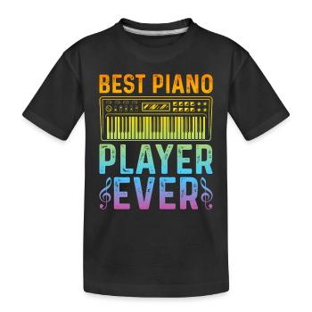 Pianist Keyboard Piano Player - Best Piano Player - Kids' Premium Organic T-Shirt - black - Front