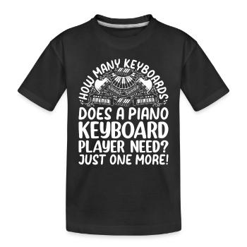 Combien de claviers un claviériste de piano ne - T-shirt bio Premium Enfant - noir - Devant