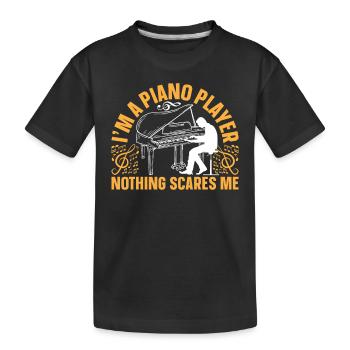Piano Keyboard Player - I'm A Piano Player Nothing - Kids' Premium Organic T-Shirt - black - Front